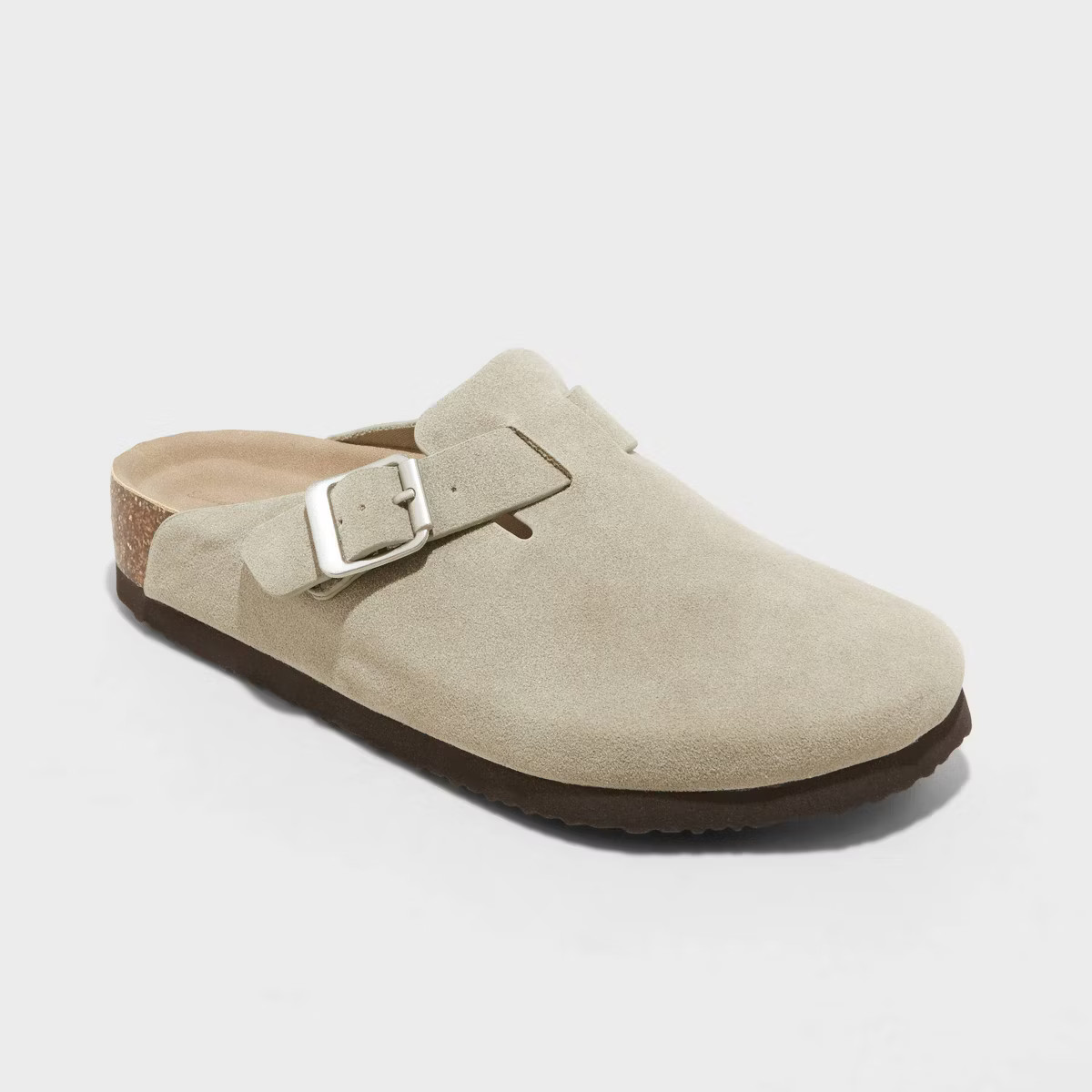 Women's Betsy Clog Mule Flats - Universal Thread™ Taupe 8: Slip-On Faux Leather, Medium Width | Target
