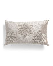 14x24 Beaded Snowflake Velvet Pillow | Marshalls