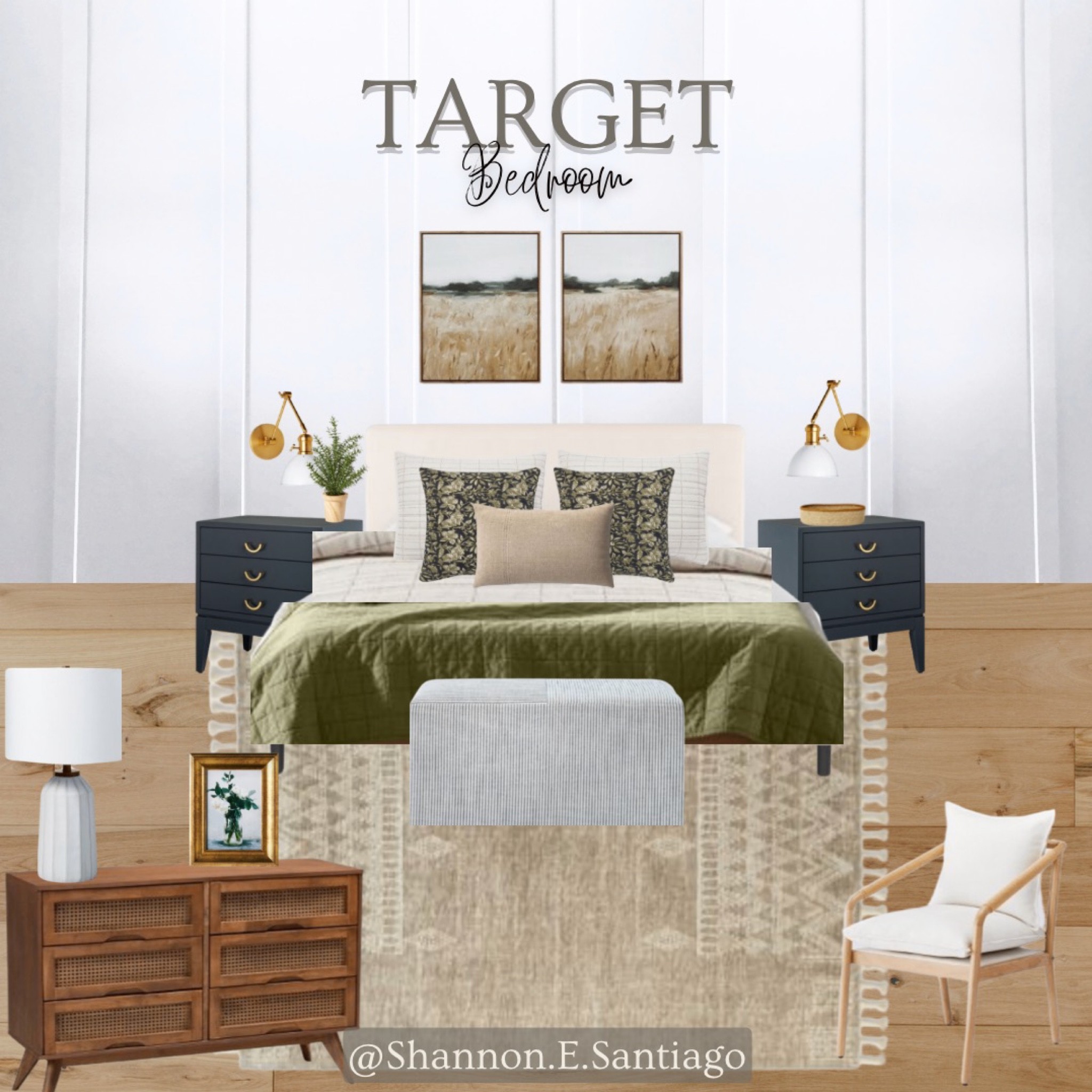 Transitional mid century modern bedroom from Target 

#LTKunder100 #LTKstyletip #LTKhome