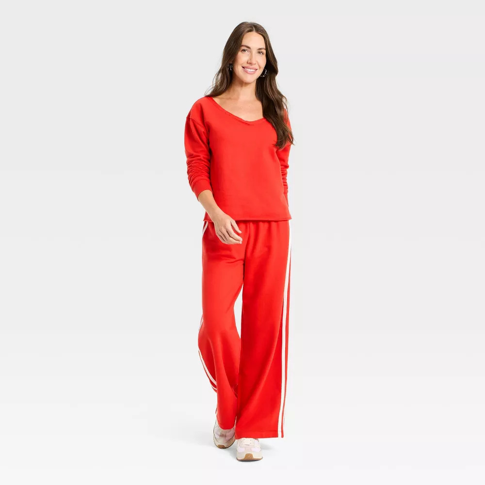 Women's Oversized Sweatshirt - Universal Thread™ Red XS | Target