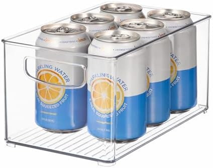 iDesign Stackable Clear Plastic Bin - Kitchen Organizers and Storage for Fridge and Pantry | Amazon (US)