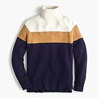 Colorblock turtleneck sweater in supersoft yarn | J.Crew US