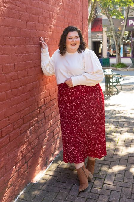A throwback outfit—but it’s still in style for this season! Love how versatile this skirt is  for several seasons! I’m wearing a size  XXL in the skirt and a 2X in the sweater.

#LTKstyletip #LTKSeasonal #LTKplussize