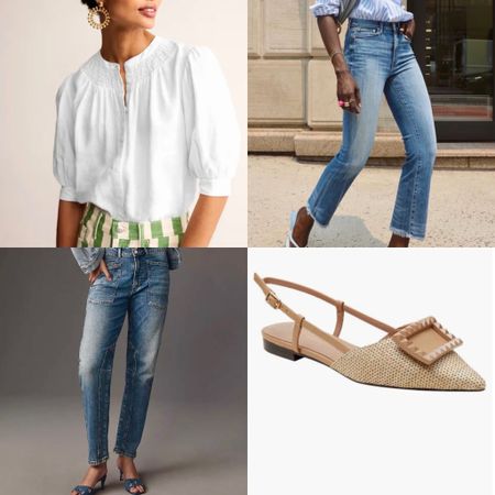 New jean styles to update your spring wardrobe, the cutest linen blouse, and more!

#springoutfit #cargopants #croppedjeans #flats #balletflats 

#LTKfindsunder100 #LTKover40
