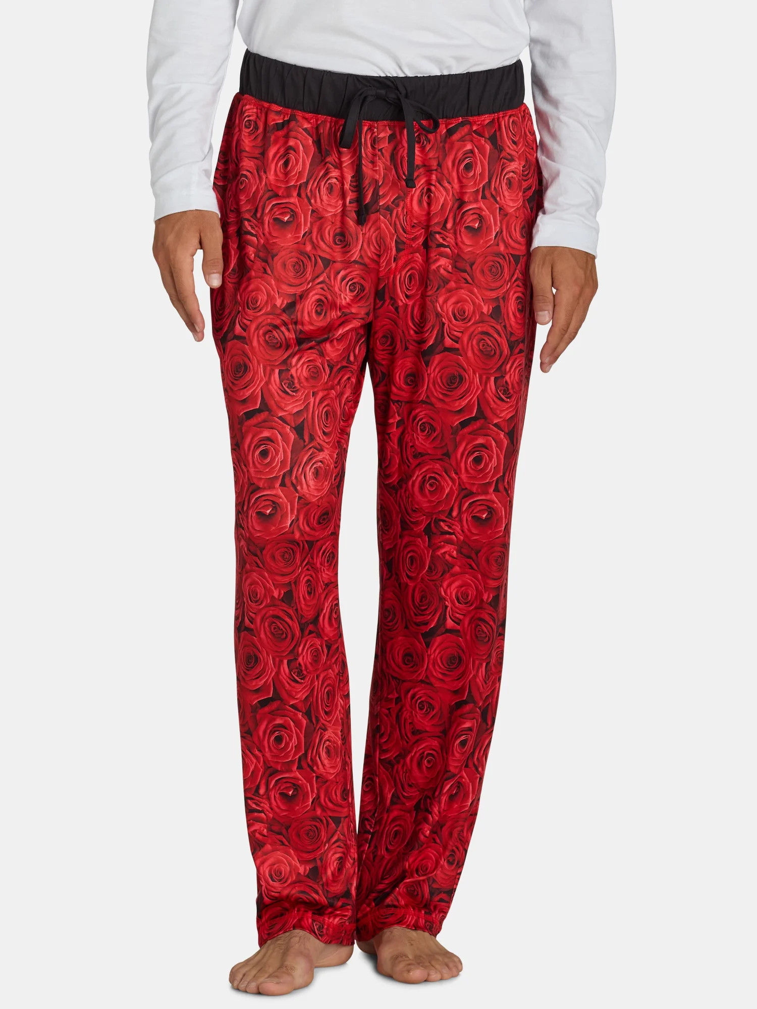 Men's Valentine's Day Roses Graphic Print Sleep Pants from Way to Celebrate, Sizes S-2XL | Walmart (US)