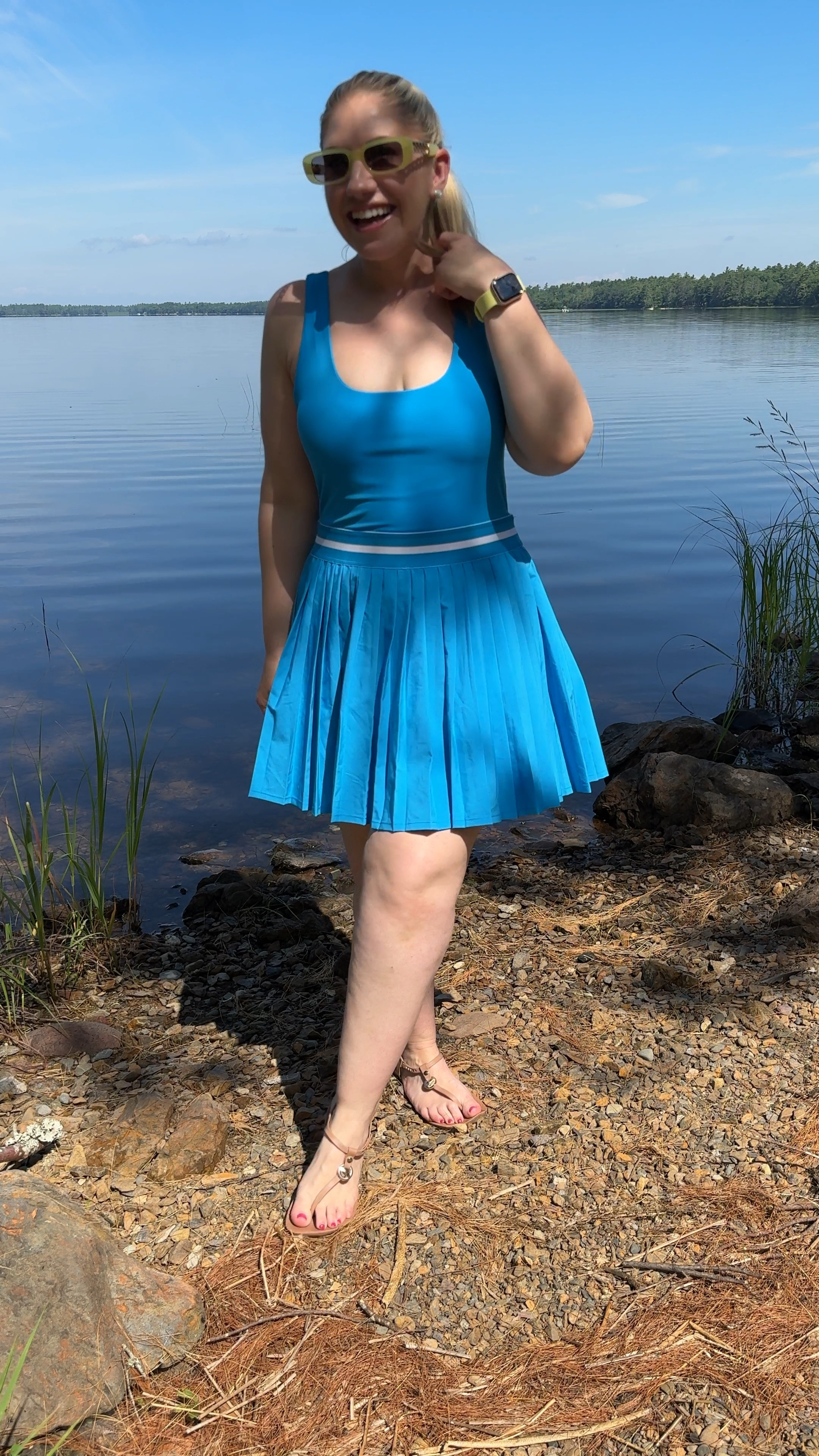 Love this super cute athletic dress from target, under $50 and size inclusive. Super cute pleated skirt dress, fit and flare, midsize style 

#LTKVideo #LTKFindsUnder50 #LTKMidsize