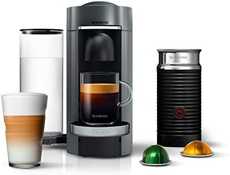 Nespresso VertuoPlus Deluxe Coffee and Espresso Machine by De'Longhi with Milk Frother, Titan | Amazon (US)