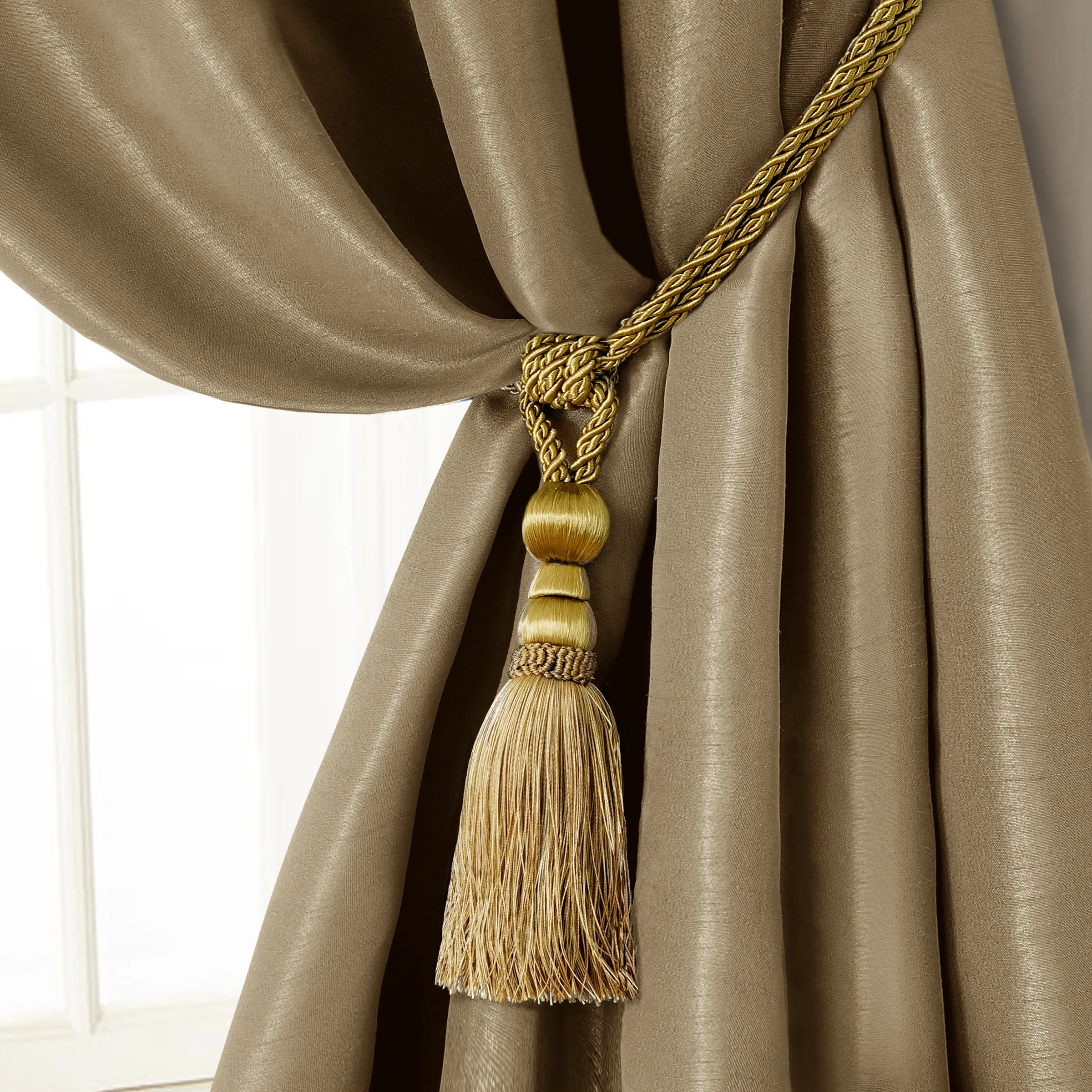 Alewine 100% Polyester Adjustable Curtain Tieback | Wayfair North America