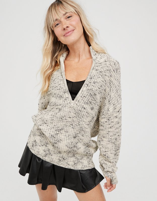 OFFLINE By Aerie Chillside Quarter Zip Sweater | Aerie