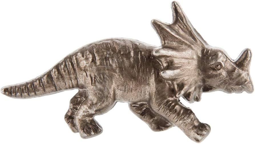 Silver Triceratops Dinosaur Metal Drawer Knob | Amazon (US)