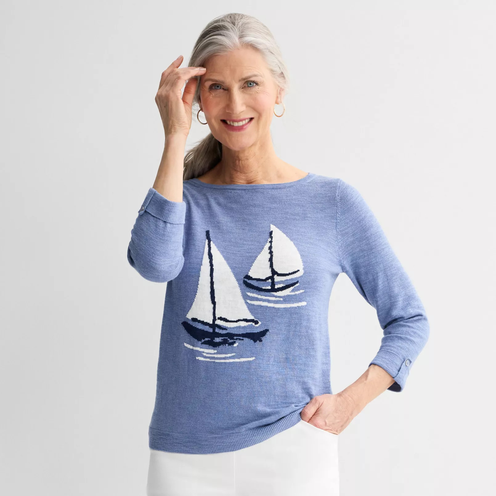 Women's Croft & Barrow® Motif Pullover Sweater | Kohl's