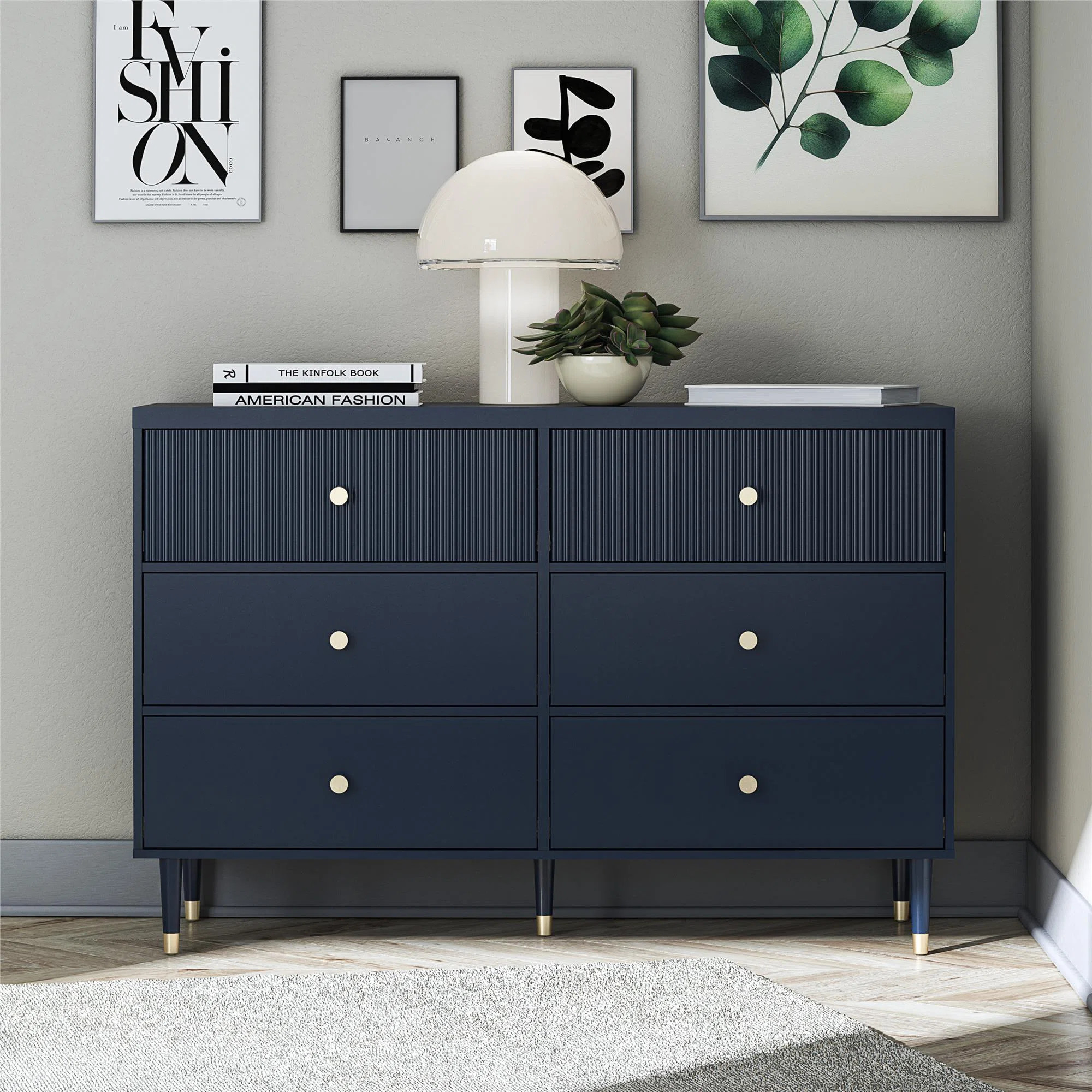 CosmoLiving by Cosmopolitan Elizabeth 6 Drawer 54.4'' W Dresser & Reviews | Wayfair | Wayfair North America