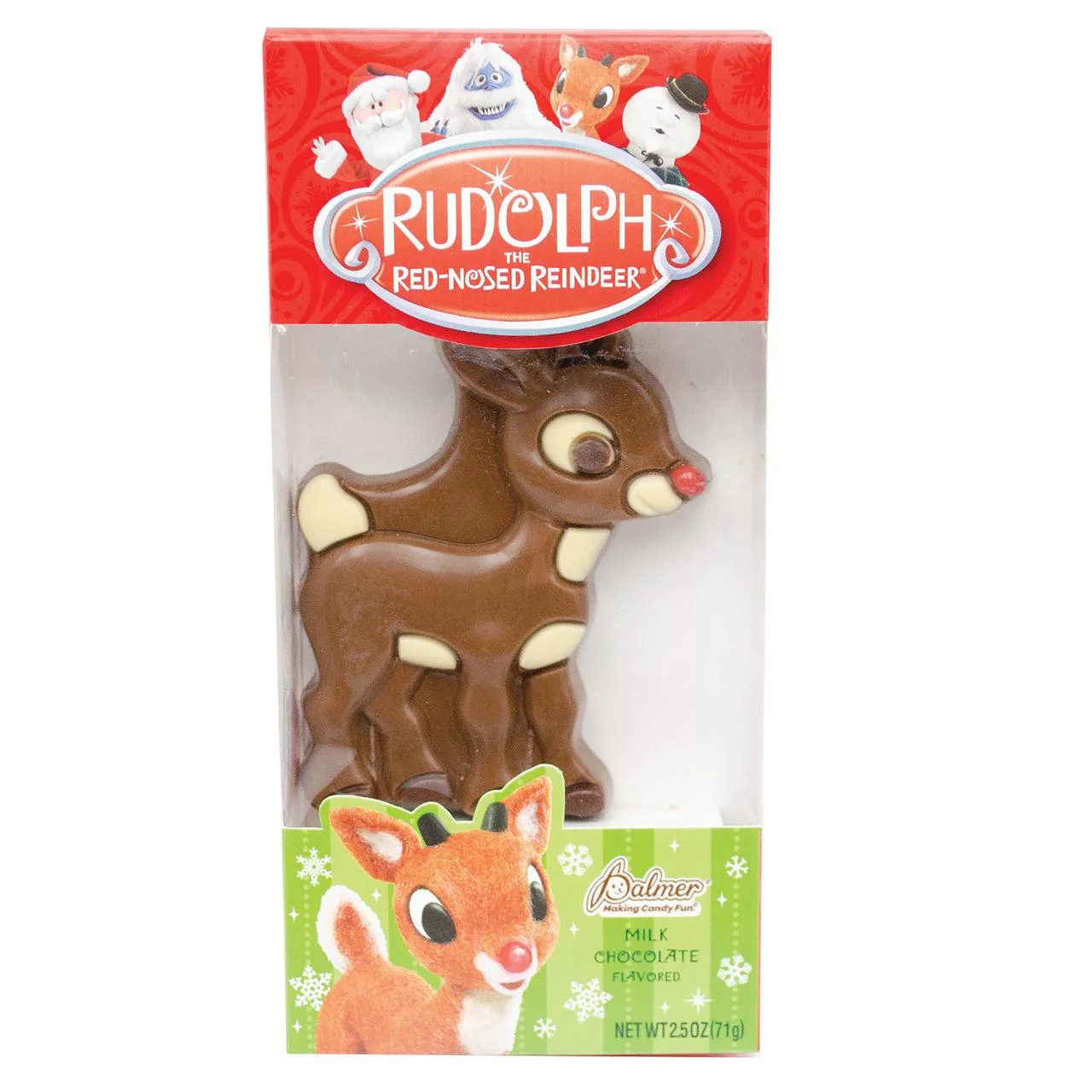 RM Palmer Rudolph The Red-Nosed Reindeer & Pals Chocolate Flavored Candy, 2.5 oz, Individual Box | Walmart (US)