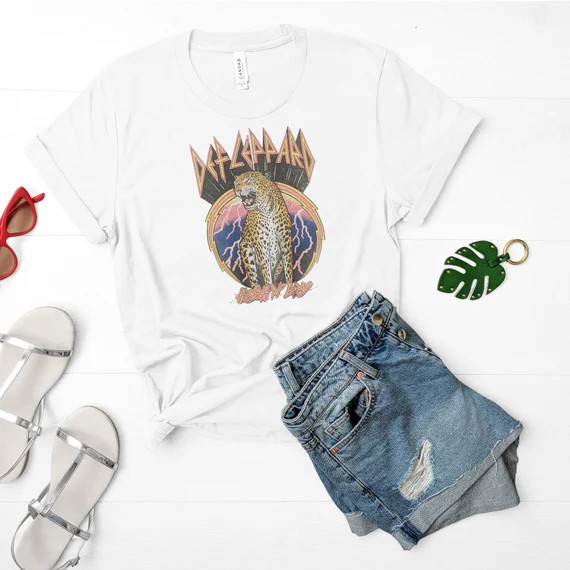 Def Leopard High N Dry  Vintage  Band Tee  Graphic Tee | Etsy | Etsy (US)