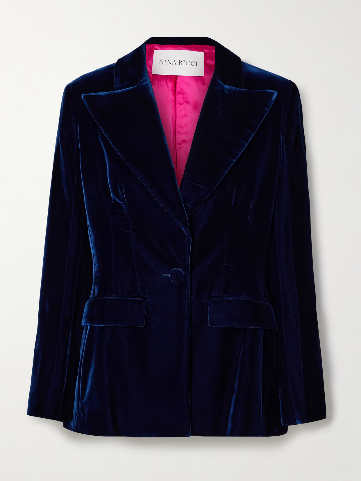 Nina Ricci - Velvet Blazer - Blue | NET-A-PORTER (US)