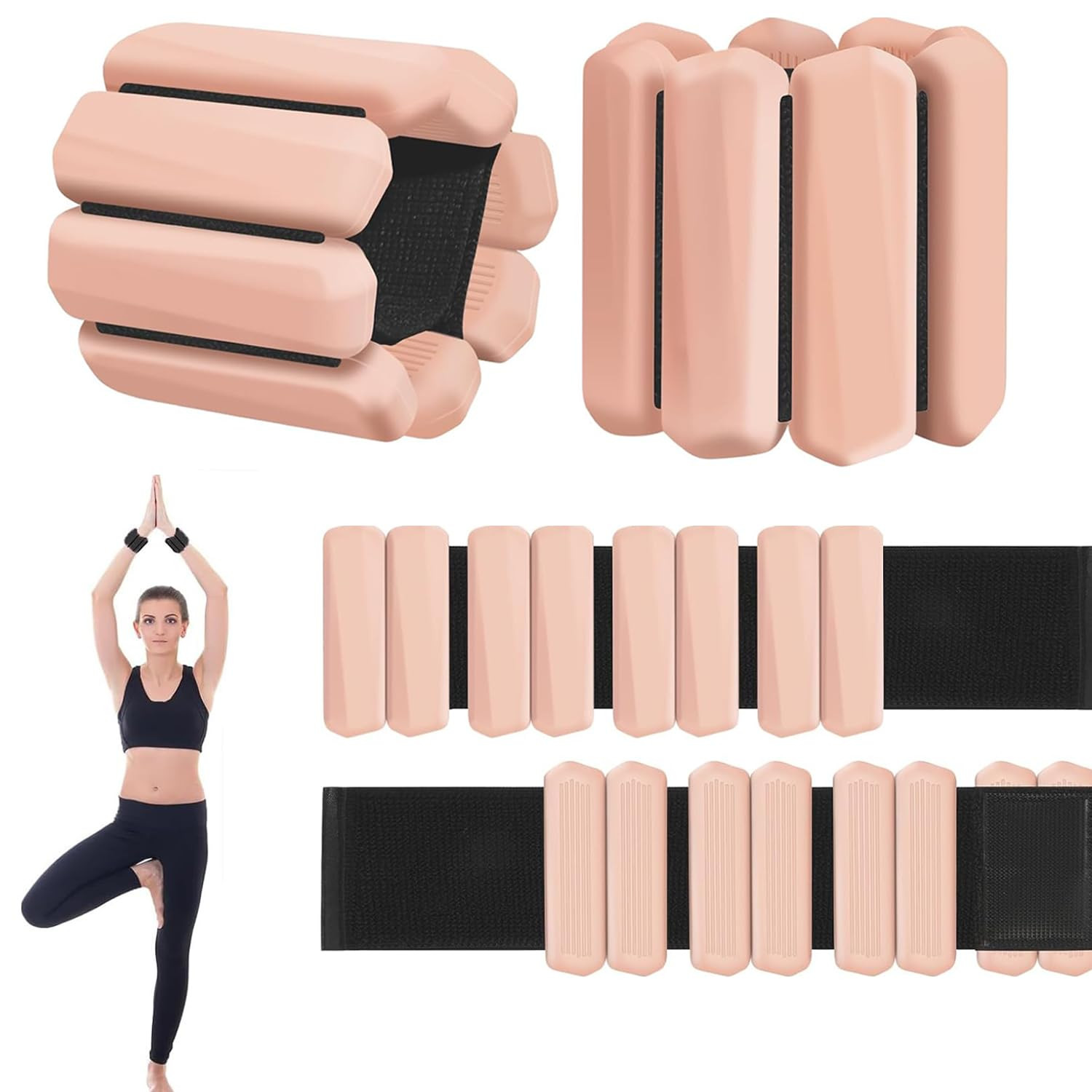 Adjustable Ankle Weights for Women Men,Wrist Weights set for Walking Running,1 Pair (1Lbs Each) S... | Amazon (US)