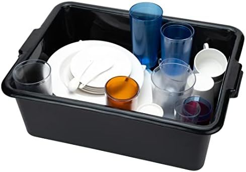 Black Plastic Bus Tub - Deep, Easy Grip - 22" x 15 3/4" x 7" - 1ct Box - RW Clean - Restaurantwar... | Amazon (US)