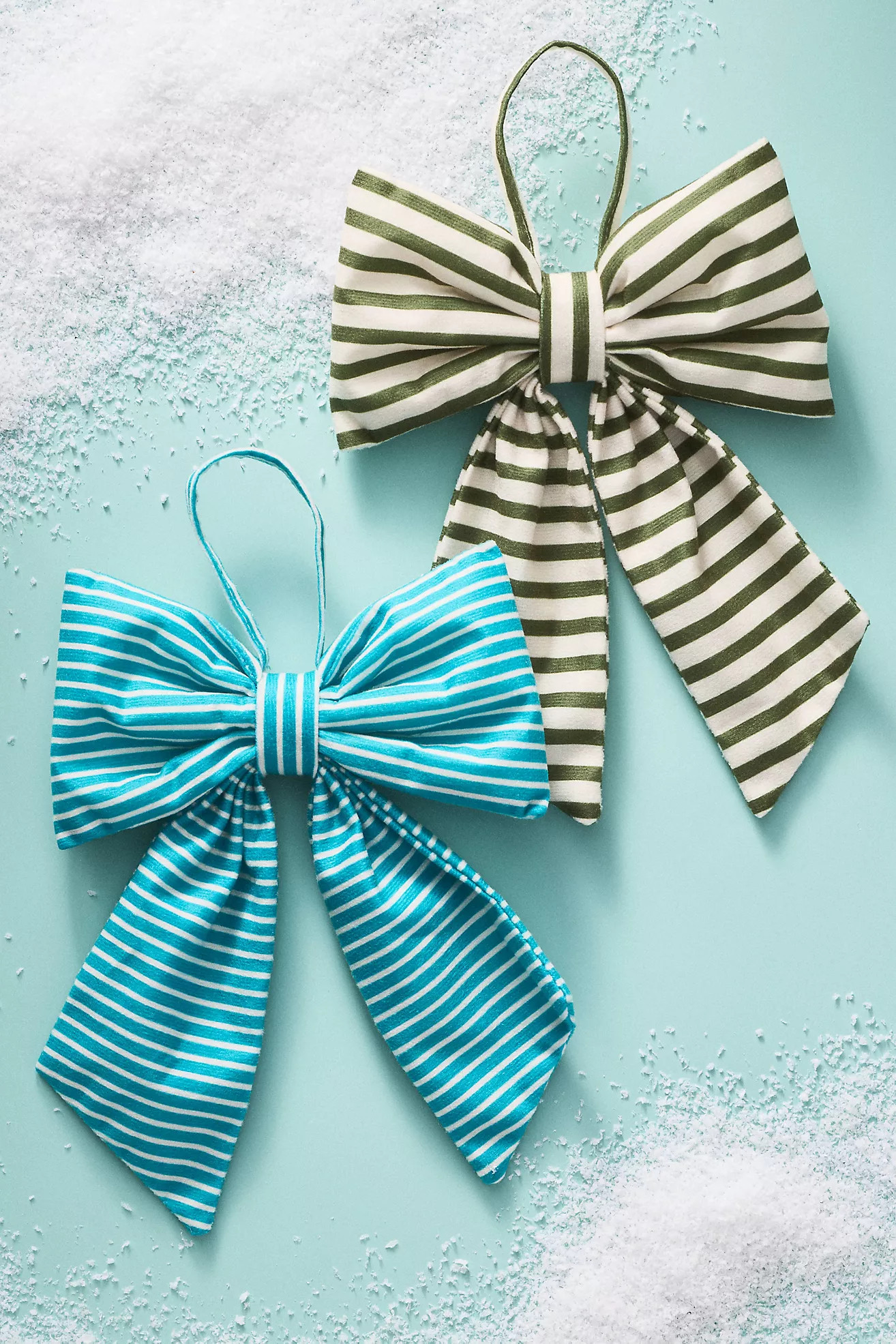 Striped Bow Ornament | Anthropologie (US)