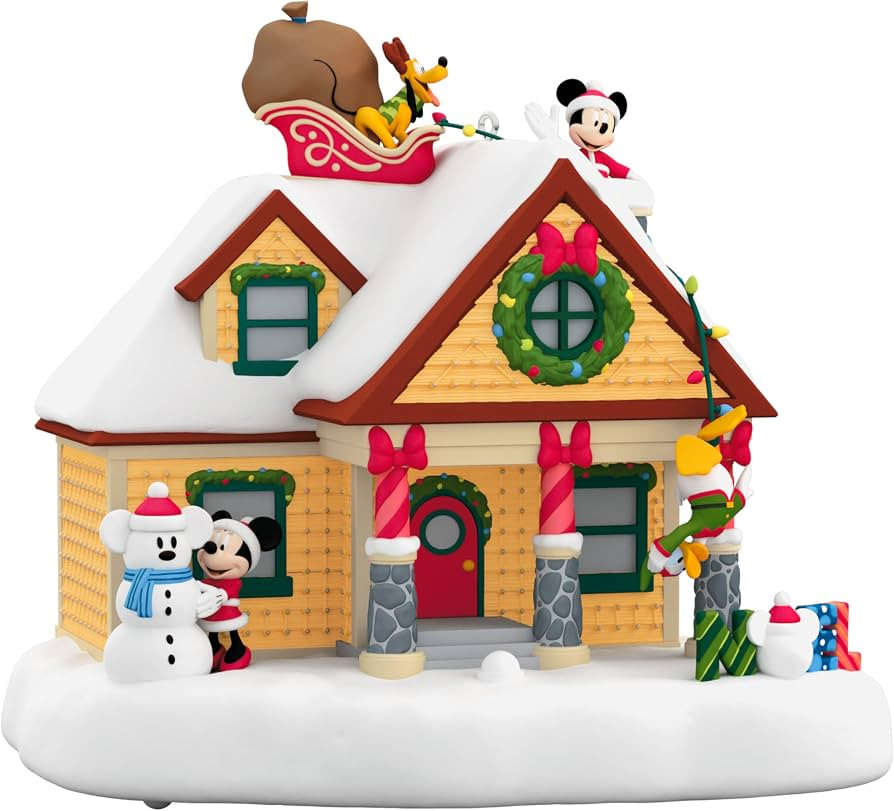 Hallmark Keepsake Christmas Ornament 2024, Disney Mickey Mouse The Merriest House in Town Musical... | Amazon (US)