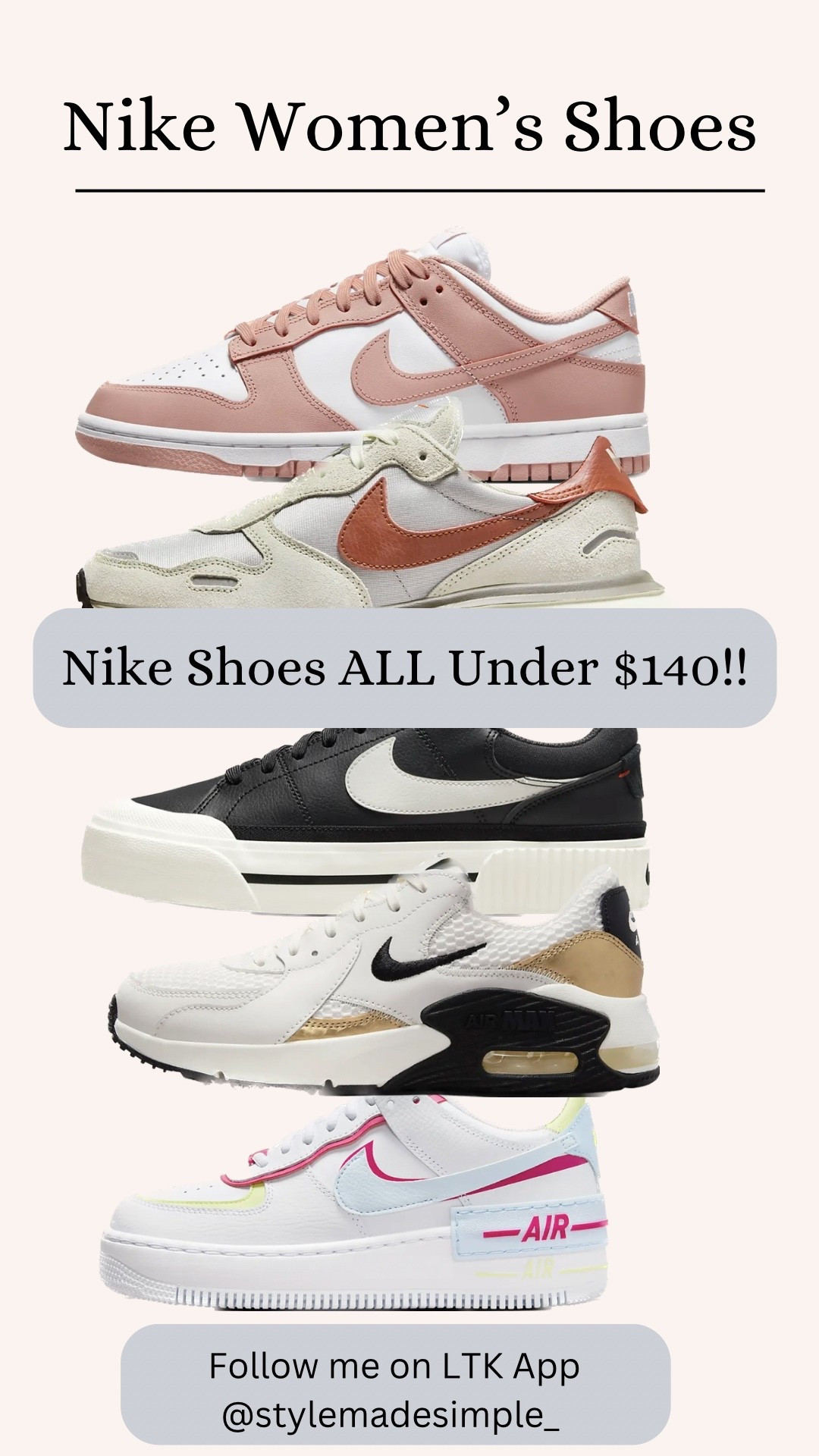 Nike shoes under $100

#LTKootd #LTKFestival #LTKgrwm
