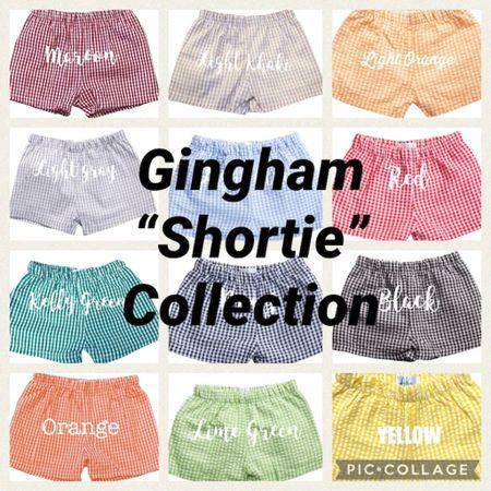 Boys gingham shortie shorts! 