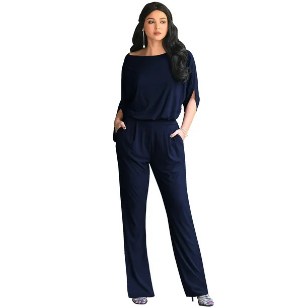 KOH KOH Long Pants Formal Cocktail Evening One Piece Fall Pockets Dressy Jumpsuit Romper Suit Cas... | Walmart (US)