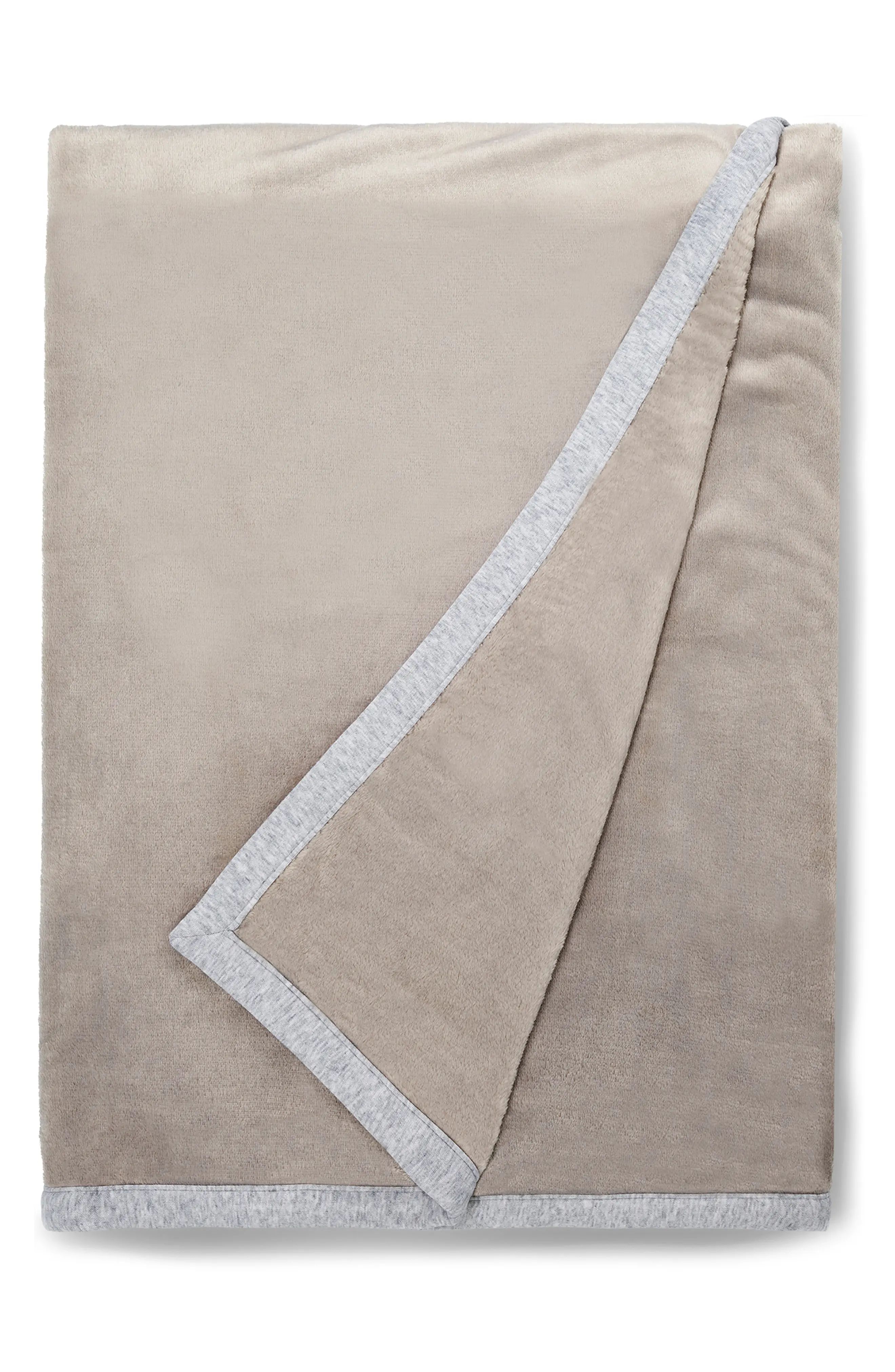 UGG(R) Duffield II Throw Blanket in Seal Heather at Nordstrom | Nordstrom