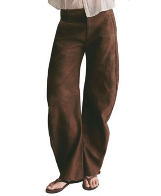 Women's Spotlight Faux-Suede Wide-Leg Trousers | Macy's