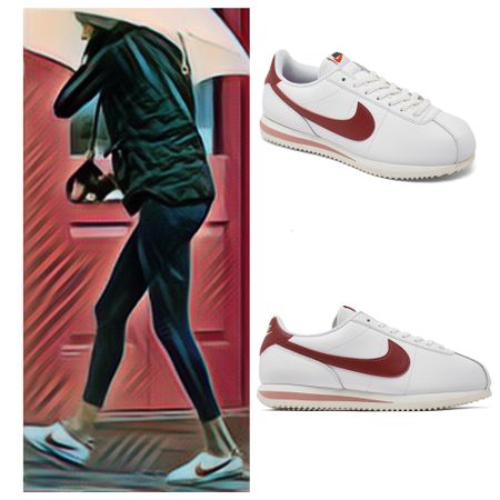 Meghan Markle going to Pilates Nike Cortez sneakers 