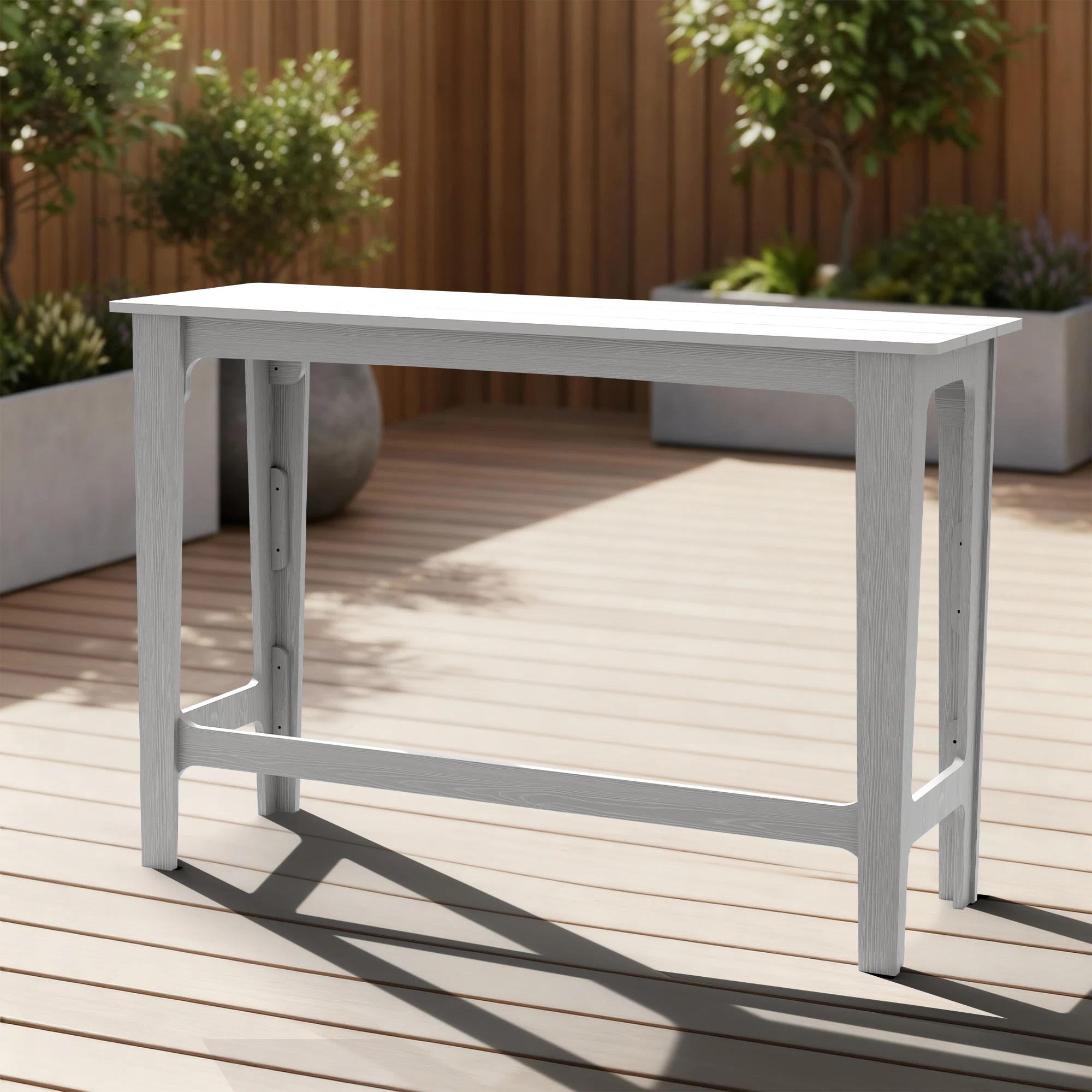 Lark Manor™ Cedartown Bar Height Patio Table 60.2" Rectangle For Patio, Garden, Yard, Balcony, ... | Wayfair North America
