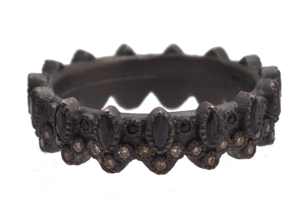 Blackened Stack Ring | Armenta