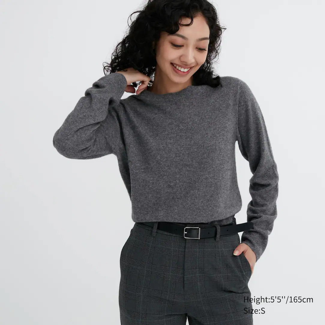 100% CASHMERE CREW NECK JUMPER | UNIQLO (UK)