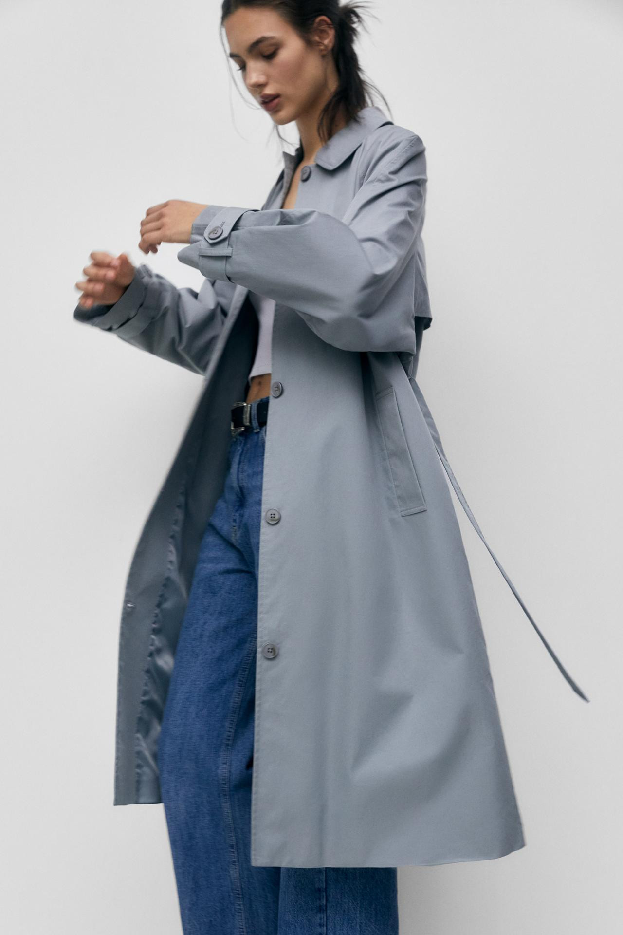 Oversized trench coat | PULL and BEAR UK