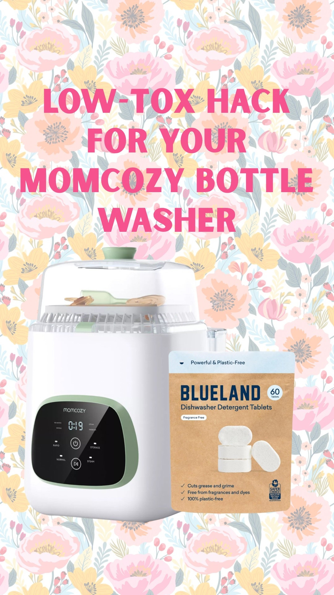 Swap out the momcozy detergent for this low tox alternative! Just break a small chunk off of a blueland tablet and toss it in the washer!

#LTKFamily #LTKBaby #LTKKids