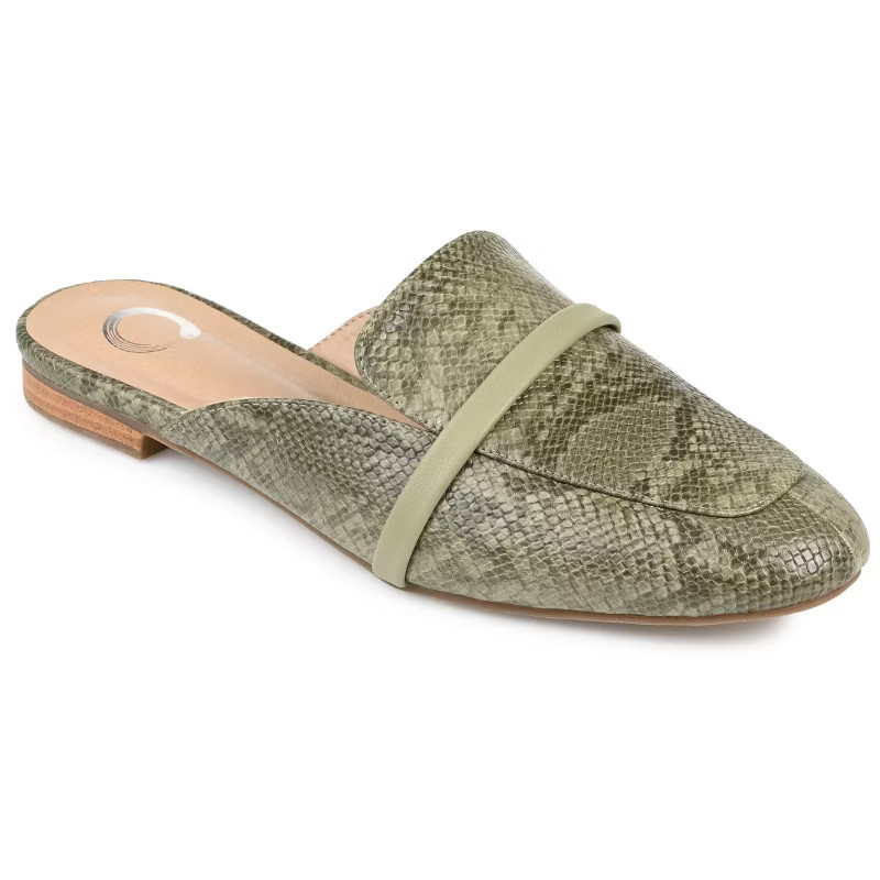 Journee Collection Womens Reneye Slip On Almond Toe Mules Flats | Target