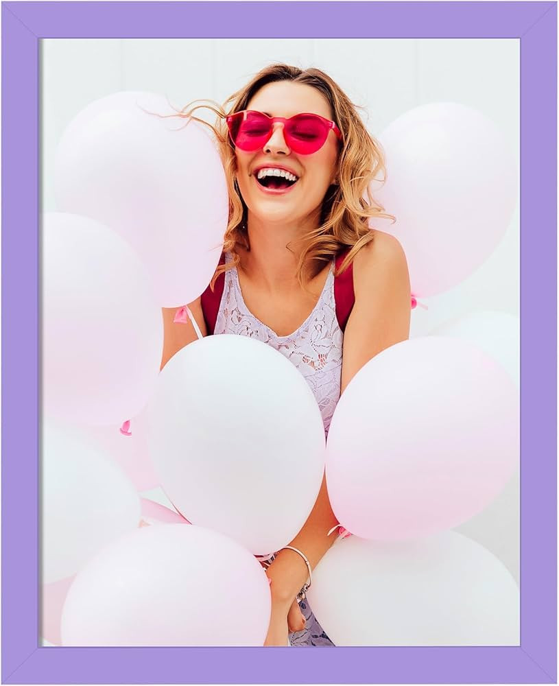 TWING 8x10 Picture Frame,Purple Photo Frame Display Pictures 5x7 with Mat or 8x10 Without Mat,Col... | Amazon (US)