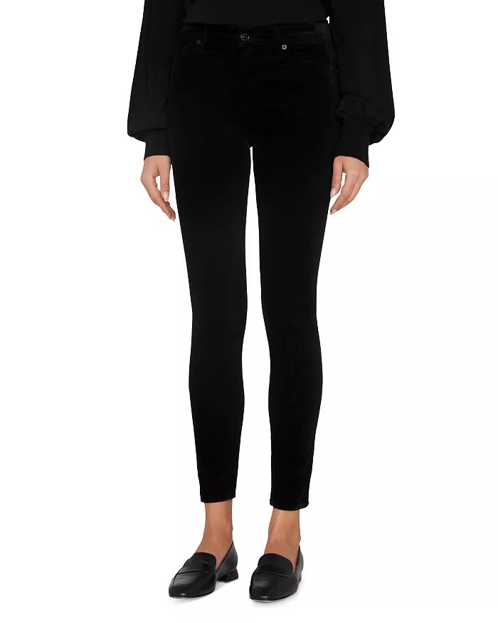 Velvet Mid Rise Ankle Skinny Jeans in Black | Bloomingdale's (US)