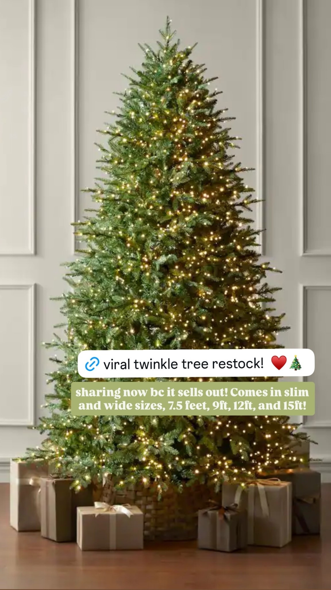 sharing now bc it sells out! Comes in slim and wide sizes, 7.5 feet, 9ft, 12ft, and 15ft!

Christmas decor, Christmas tree viral Christmas tree, twinkle lights, gorgeous

#LTKHome #LTKSeasonal #LTKstorytime