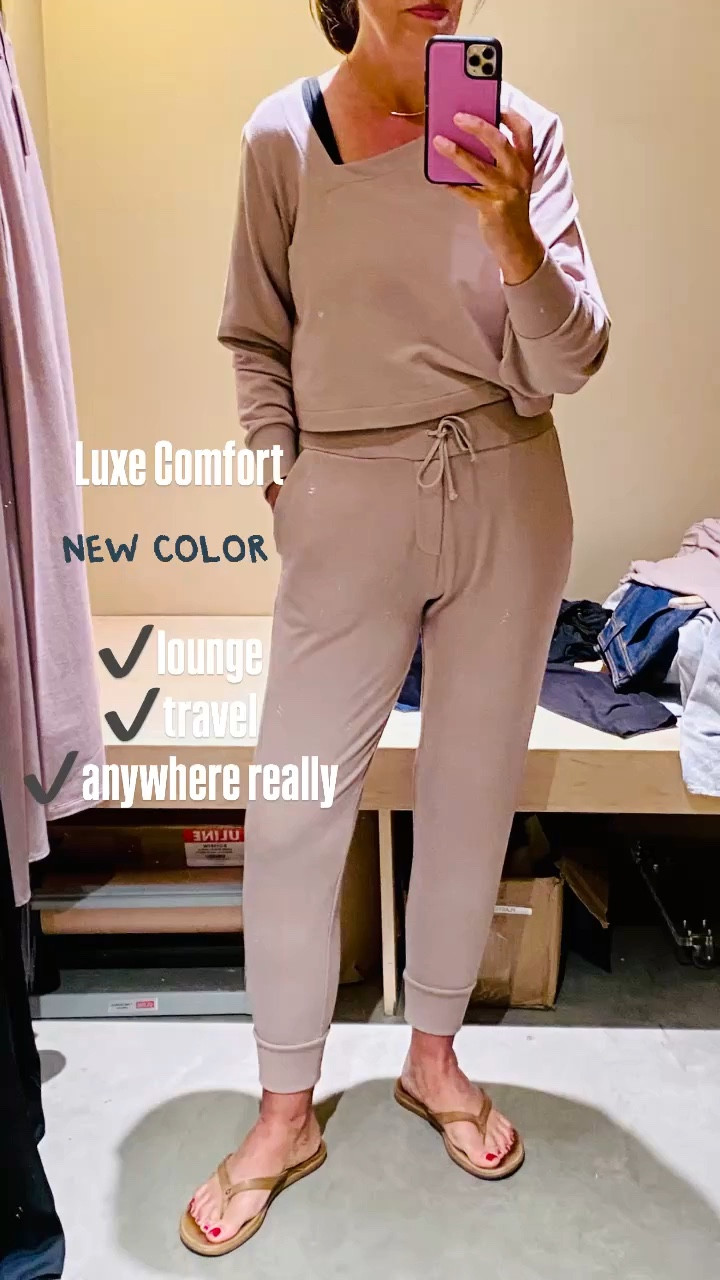 Luxe Comfort❤️
Went into get a fresh pair of Cuyana french terry joggers -this is my 3rd pair, the first 2 Ive had for 5 years! - sold put in black, but I loved this new stone color so much, I bought the matching asymmetrical top so I’d have a set. 

The perfect travel set, wear this on the plane, in the hotel, out as separates or anywhere really.

‼️sale alert on my favorite one shoulder cuyana knit top with shelf bra, linked below ‼️

Elevated lounge essentials | casual style | travel outfit

#LTKOver40 #LTKStyleTip #LTKTravel