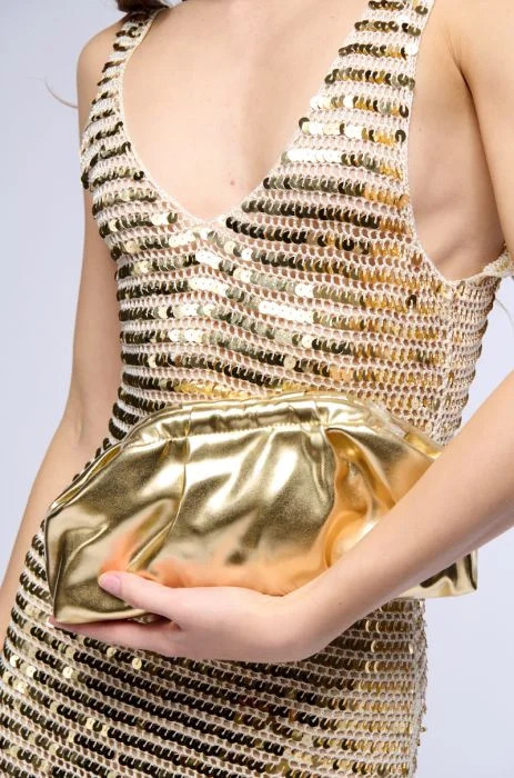 SUNRISE METALLIC CLUTCH IN GOLD | AKIRA