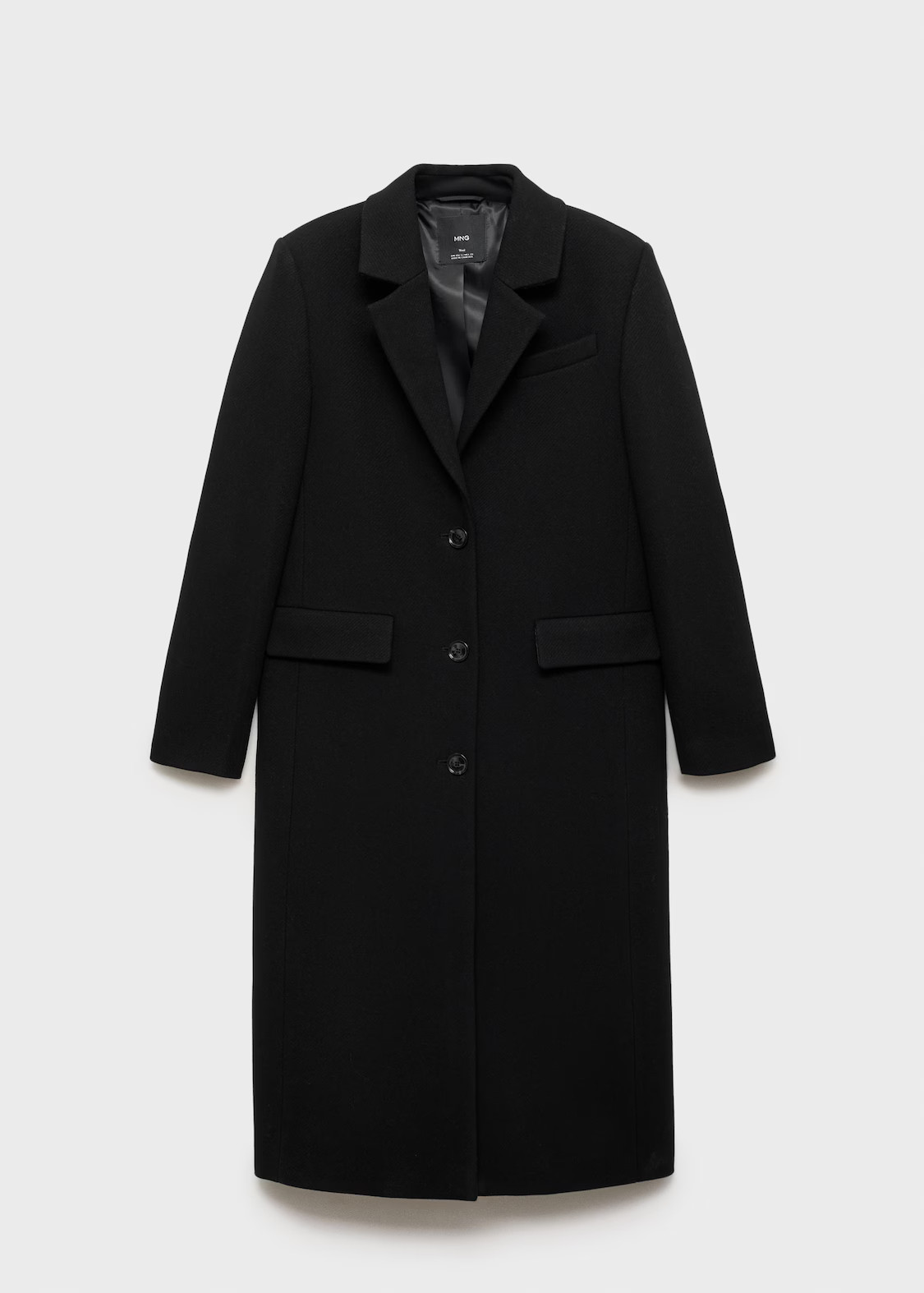 Long structured wool coat - Women | MANGO United Kingdom | MANGO (UK)