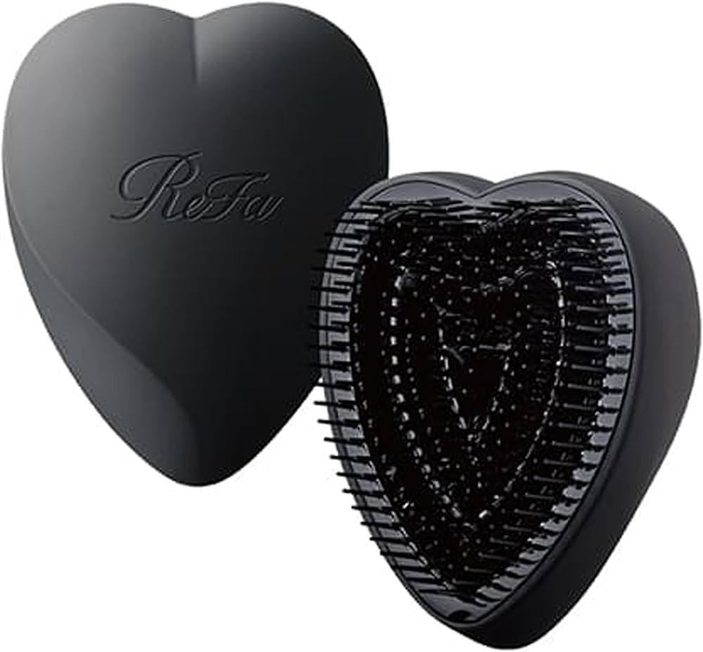 ReFa Heart Brush MATTE BLACK | Heart Shaped Hair Brush for Women | No Tangle Hair Brush | Small H... | Amazon (US)