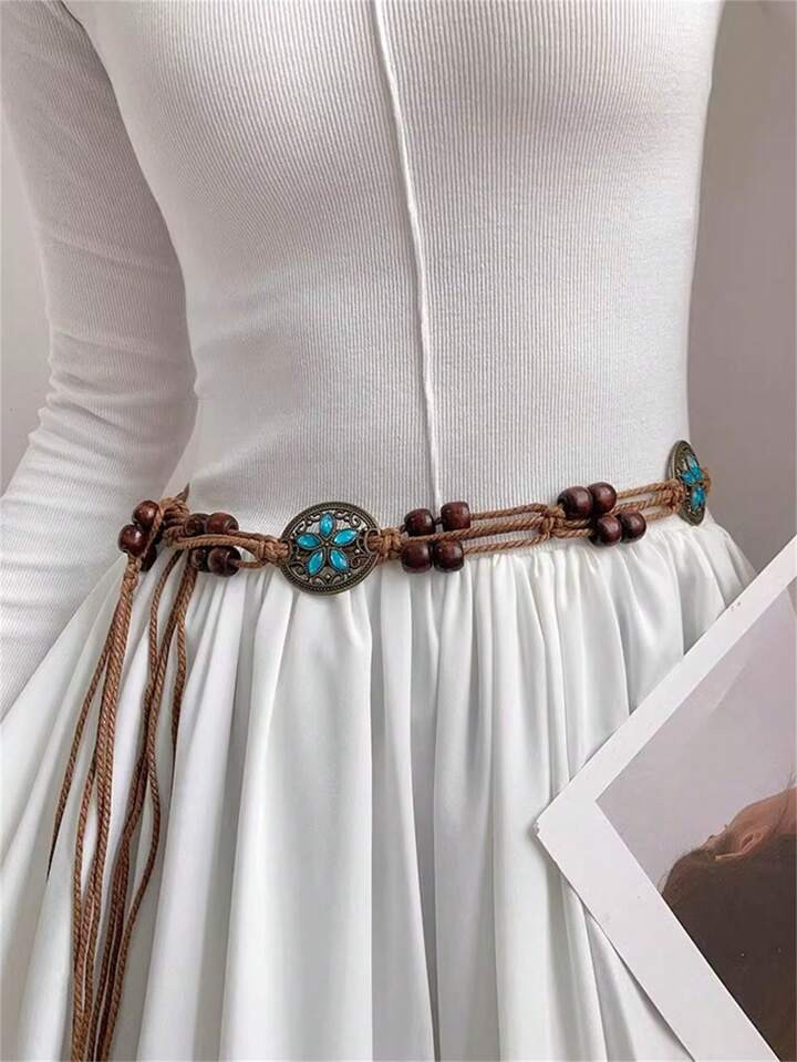 1pc Women's Braided Belt, New Retro Style Waist Rope, Decorative Belt For Dress, Suitable For Dai... | SHEIN