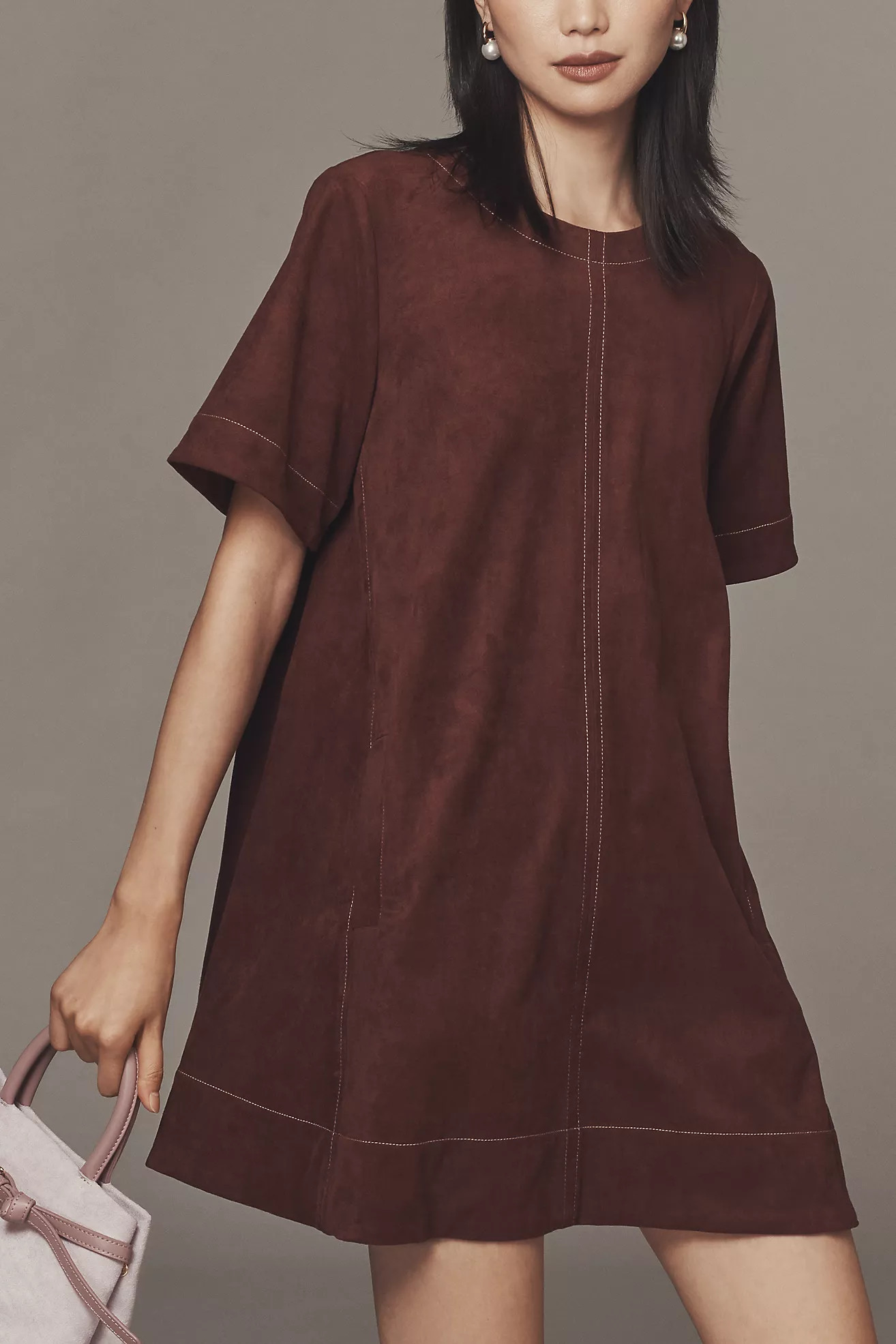 The Emmy Short-Sleeve Mini Swing Dress by Maeve | Anthropologie (US)