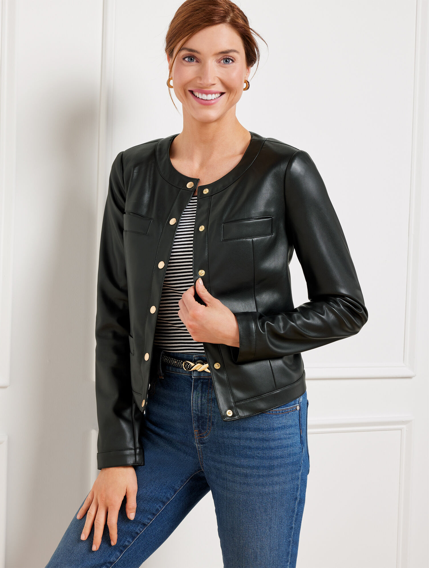 Faux Leather Jacket | Talbots