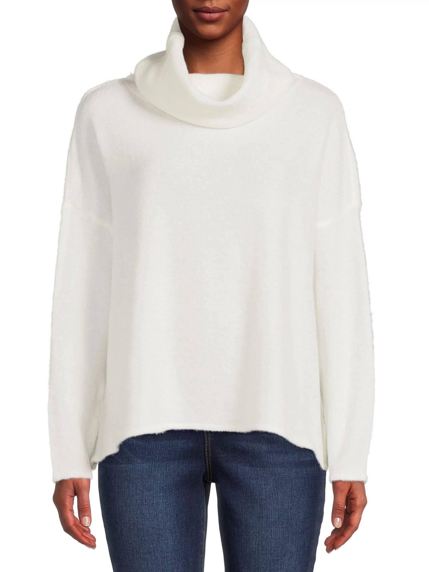 Dreamers by Debut Womens Cowl Neck Pullover Long Sleeve Sweater | Walmart (US)