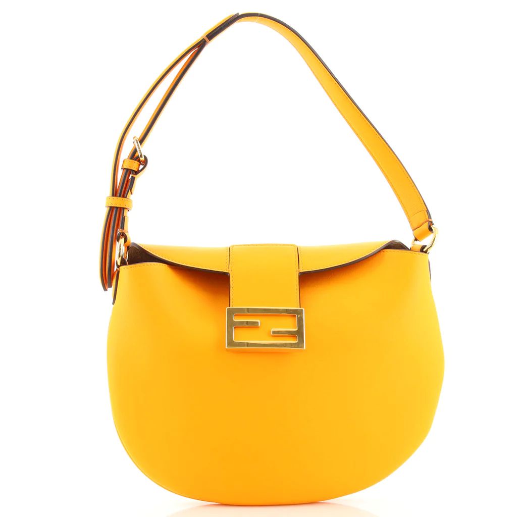 Fendi Croissant Hobo Leather Small Orange 1567931 | Rebag