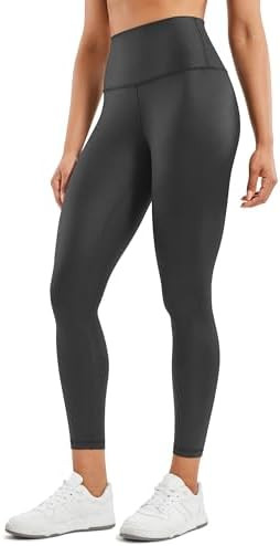 CRZ YOGA Butterluxe Matte Faux Leather Leggings for Women 25" - High Waisted Stretch Ankle Leathe... | Amazon (US)
