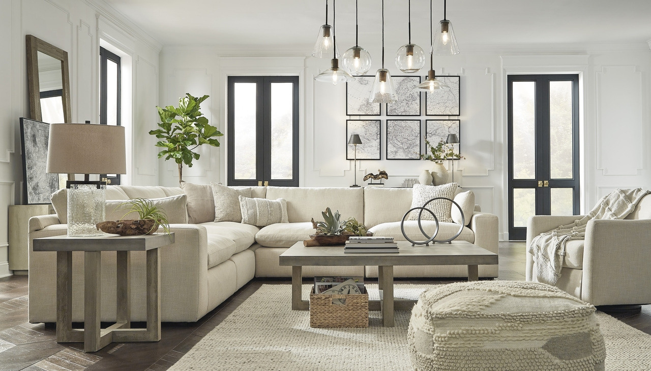 Elyza 5-Piece Sectional In Linen | 1stopbedrooms