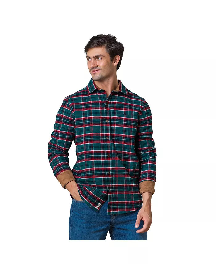 Men's Flannel Shirt with Suede Detail | Macy's Canada